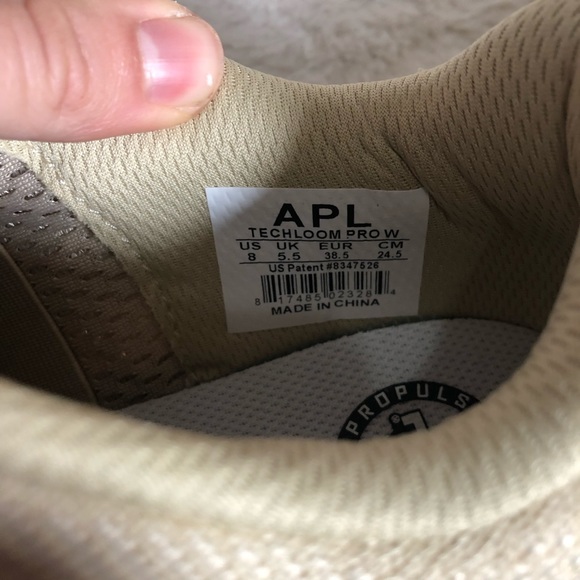 APL Techloom pro wheat cashmere blend sneakers size 8 - Picture 6 of 8